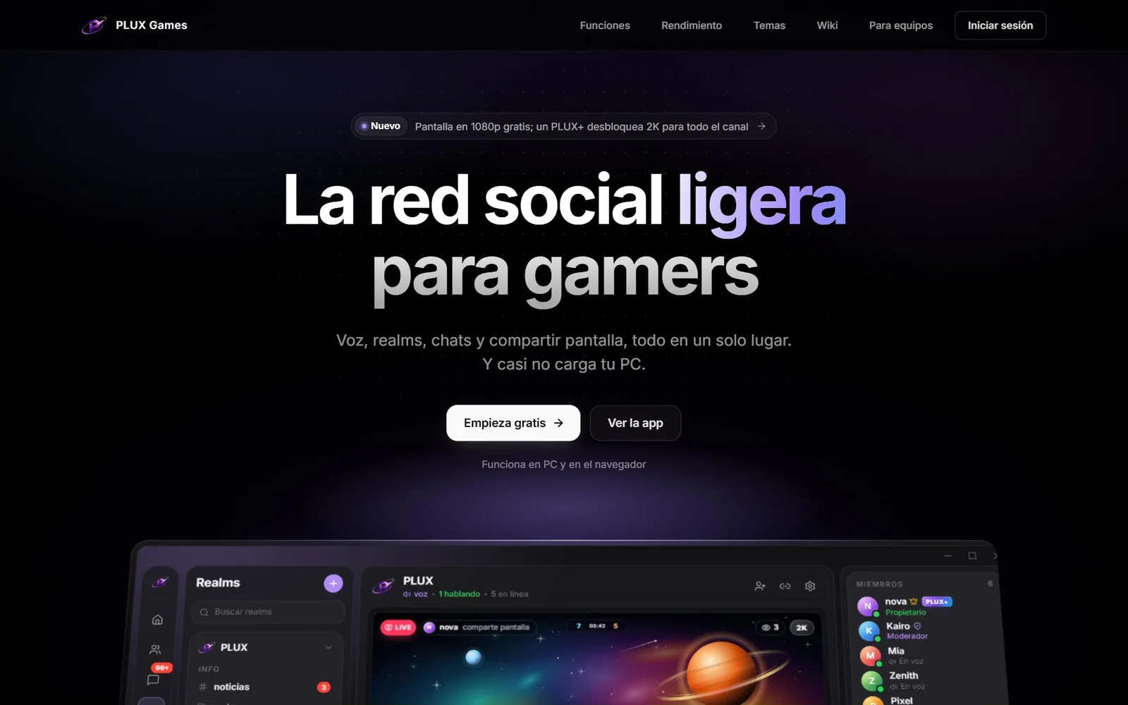 PLUX Games home page